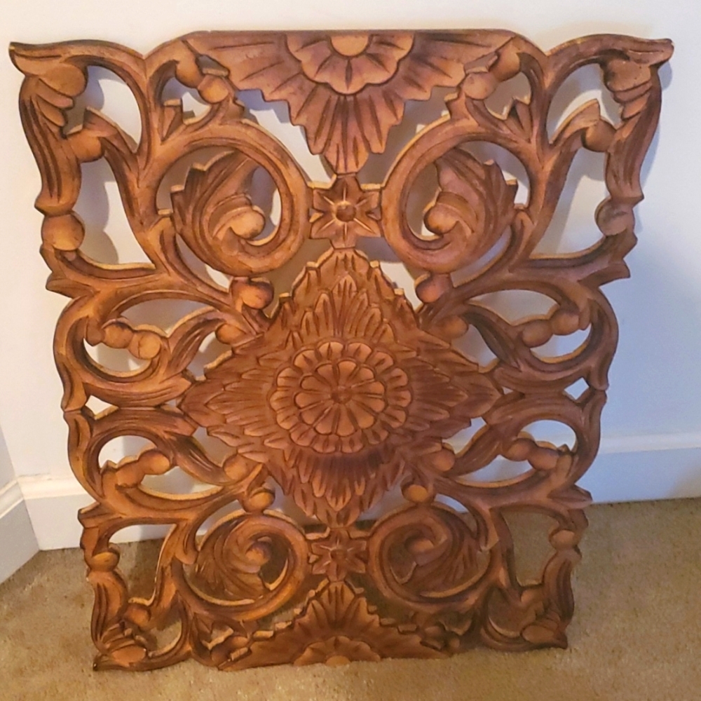 Hand-Crafted Wooden Onlay Appliques Wall Art